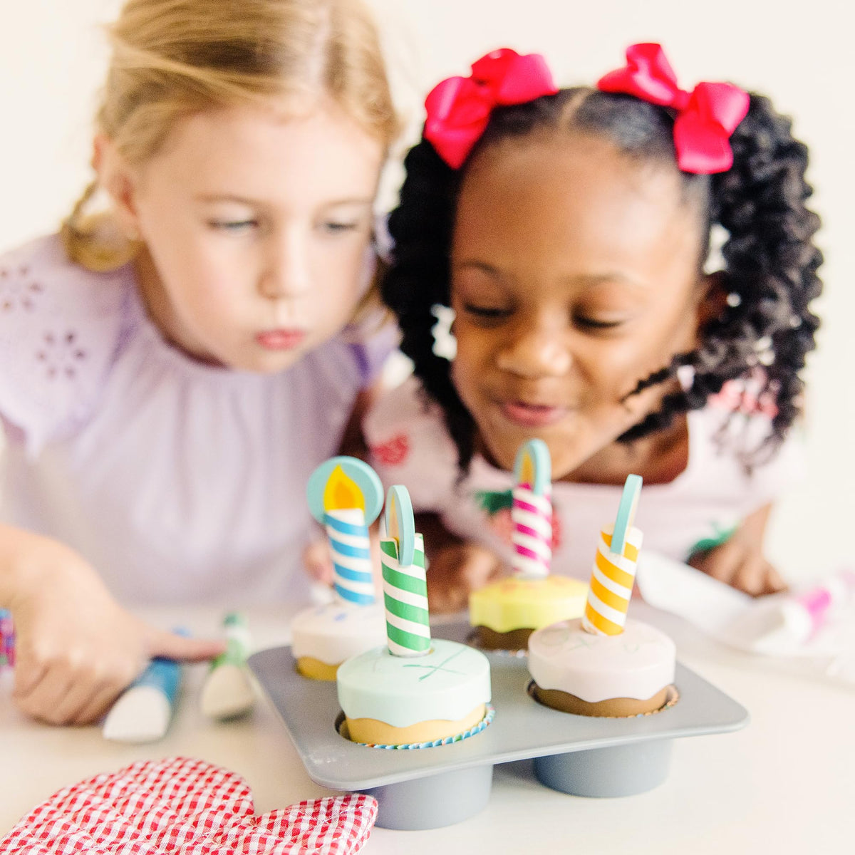 Melissa and Doug removable wipe-off cupcake tops for reusable decorating sessions.