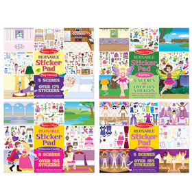 Melissa & Doug reusable sticker pad with fairies for imaginative play and storytelling