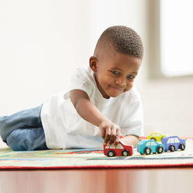 Round The Town Road Rug looping-streets supports vehicle exploration and planning