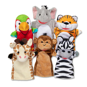 Melissa & Doug Safari Buddies elephant puppet for creative storytelling and shared playtime.