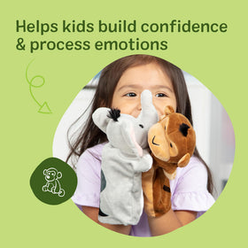 Melissa & Doug Safari Buddies parrot puppet sparks colorful animal voices in playtime.
