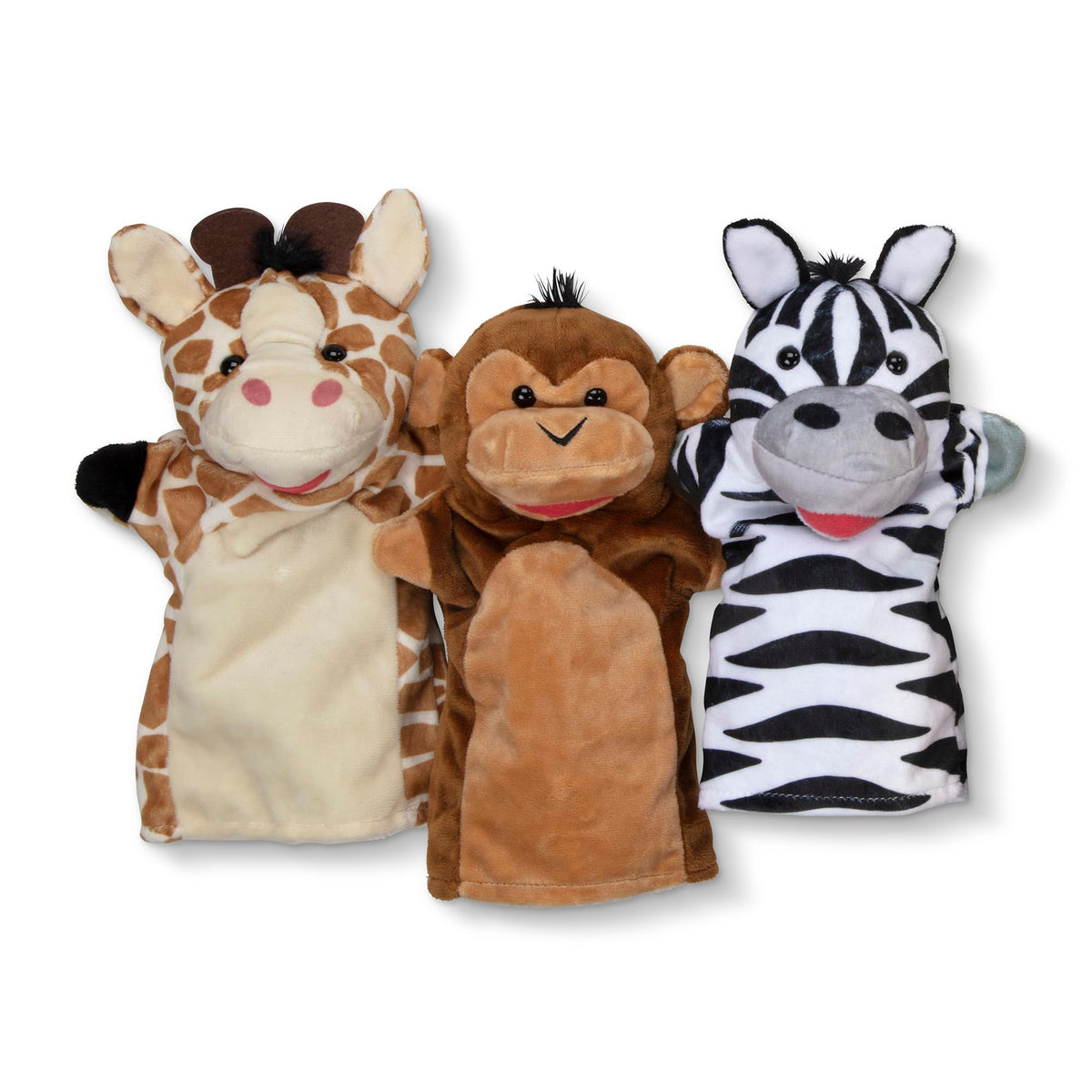Melissa & Doug Safari Buddies soft fabric details for comfortable, durable play.