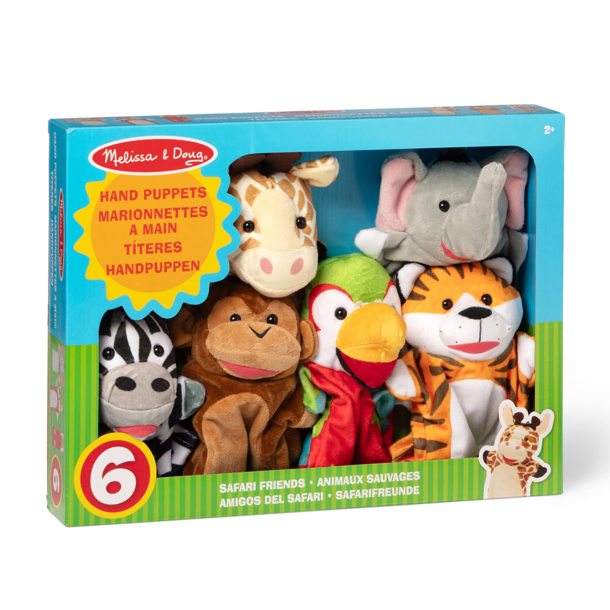 Melissa & Doug Safari Buddies washable design makes cleanup quick after adventures.