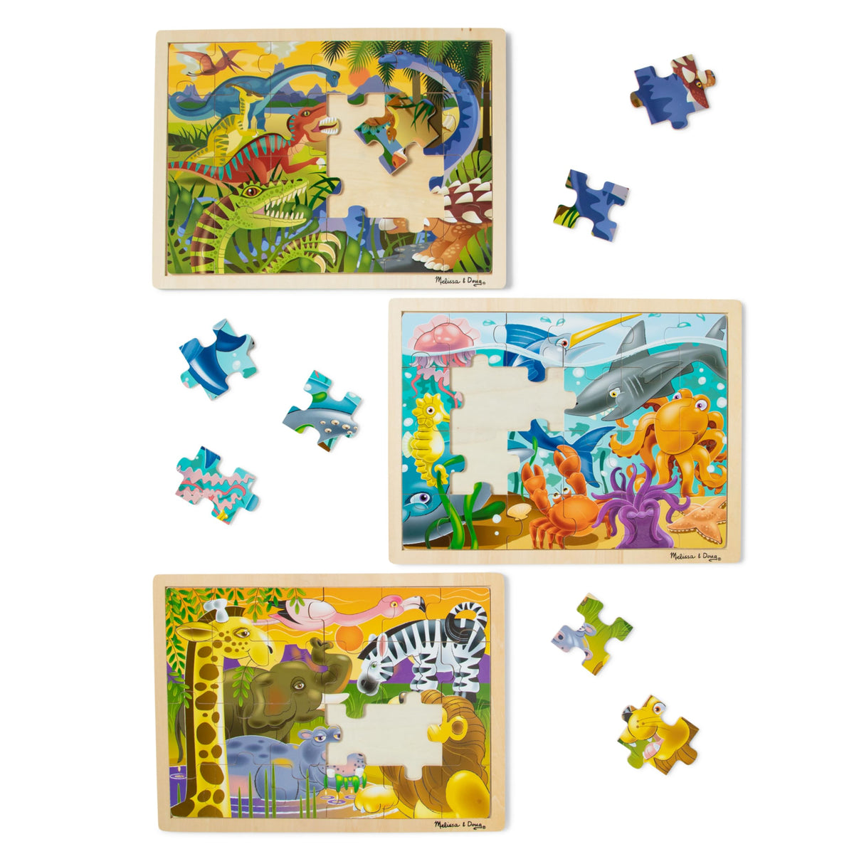 Melissa & Doug safari puzzle scene bright and inviting for exploration