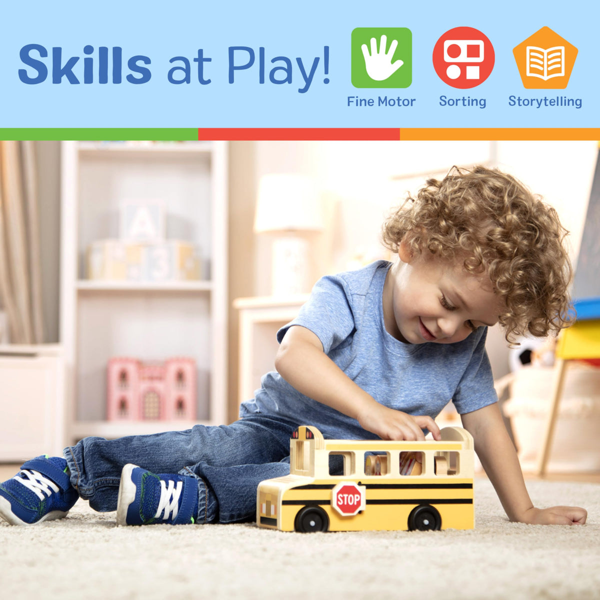 Passenger figure three joins the bus adventure in Melissa and Doug set