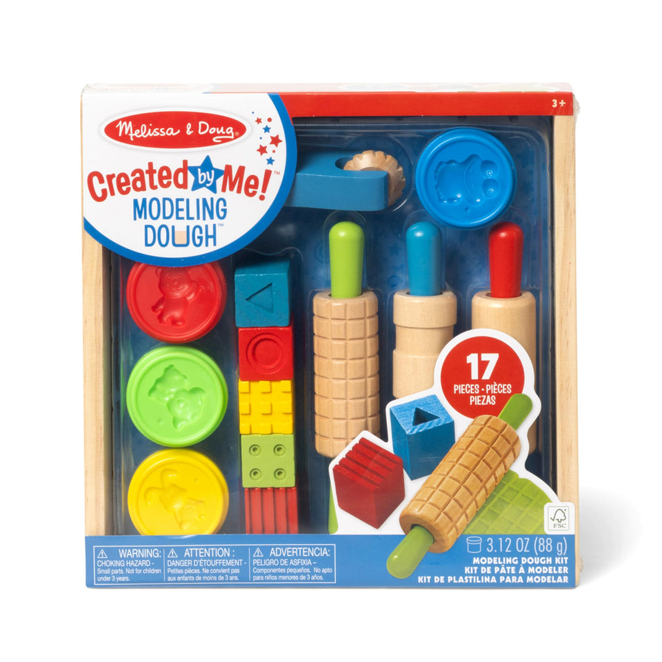 Melissa & Doug clay activity set with animal-lid tubs for open-ended creative play