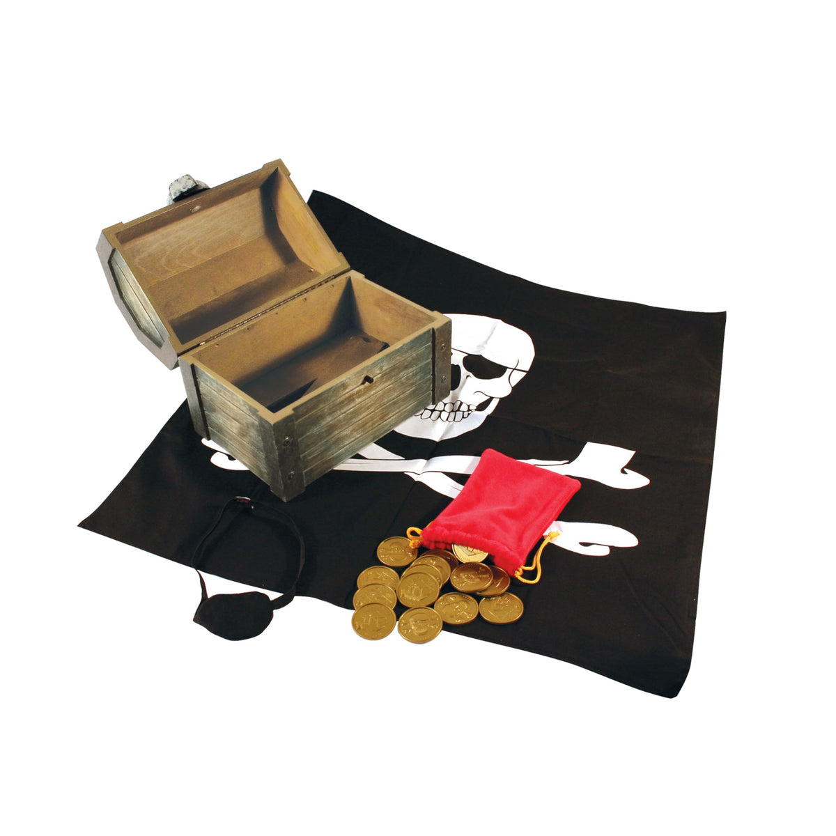 Melissa & Doug skull lock with bejeweled eyes adds authentic pirate charm