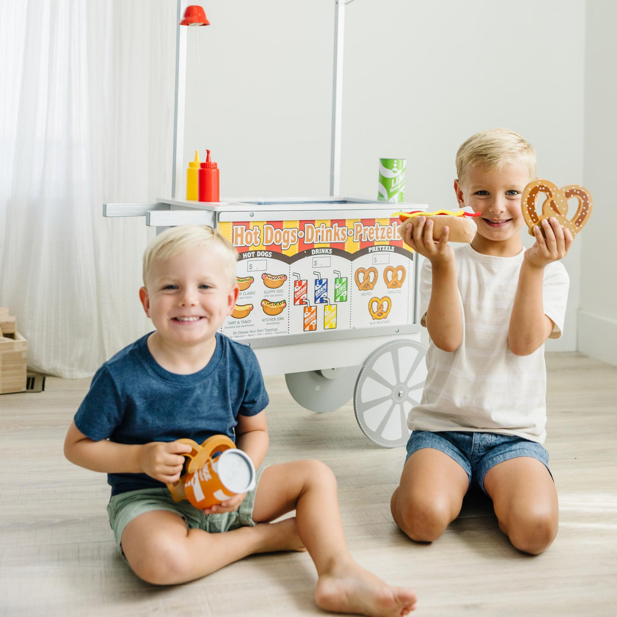 Melissa & Doug hot dogs and pretzels for savory pretend meals