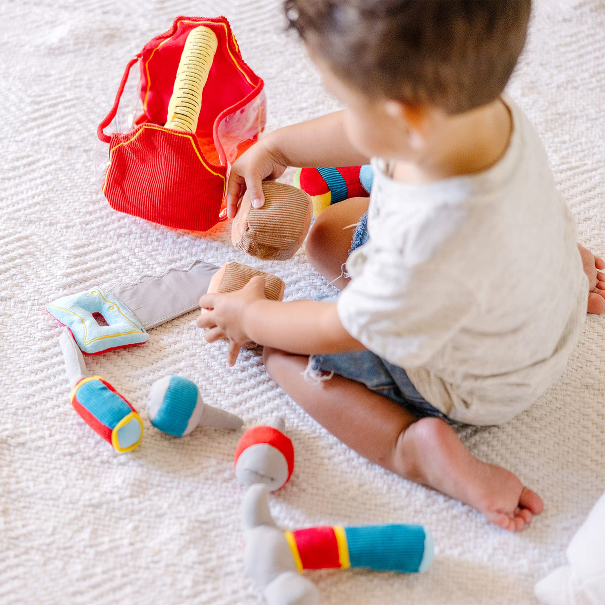 Melissa & Doug soft nails and screws toy promotes color matching and fine motor skills