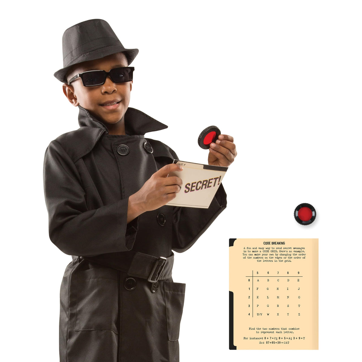 Melissa & Doug rear-view sunglasses for safe observation during theatrics.