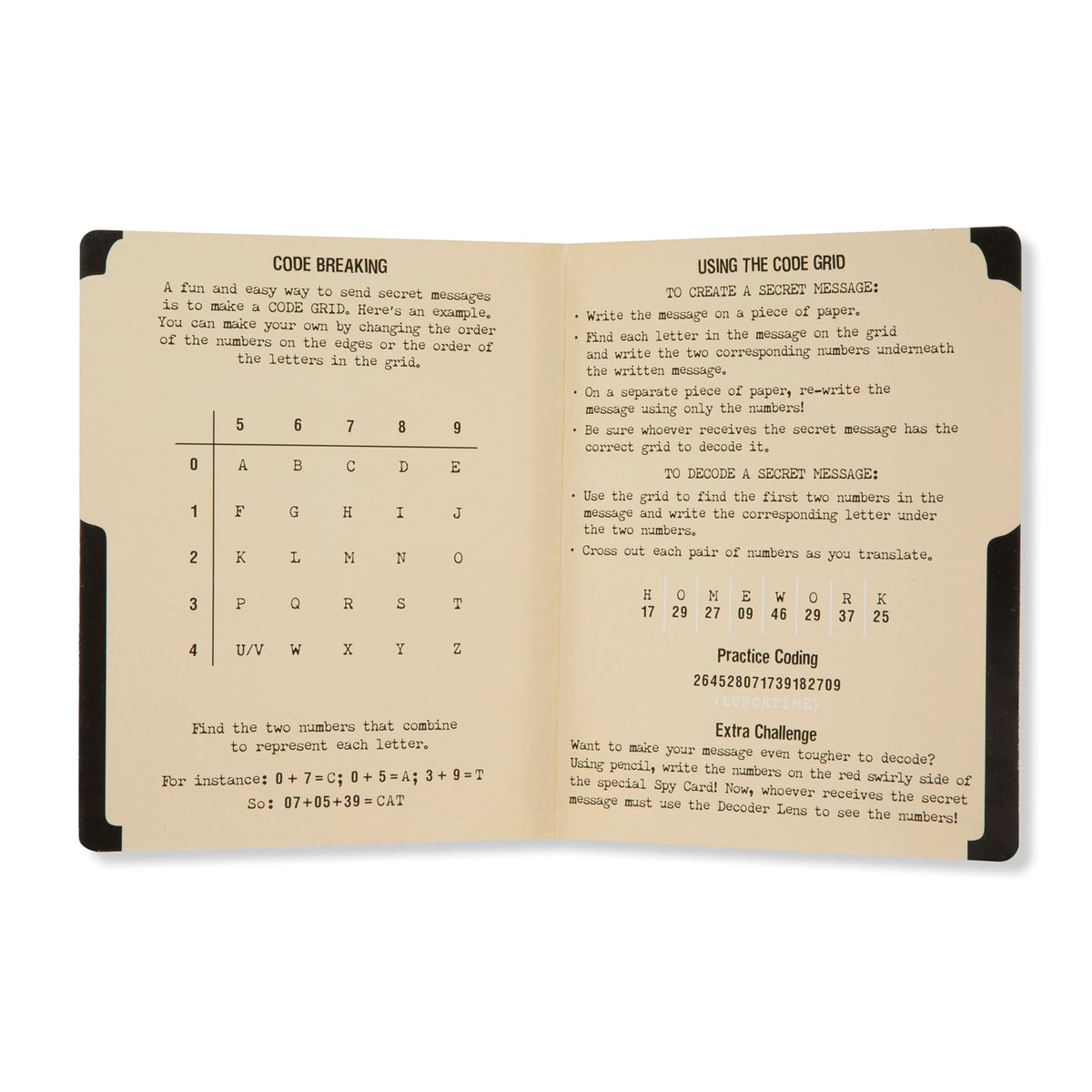 Melissa & Doug secret code card enhances exciting coded messages.