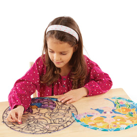 Melissa & Doug stained glass grooved frame ready for precise sticker placement