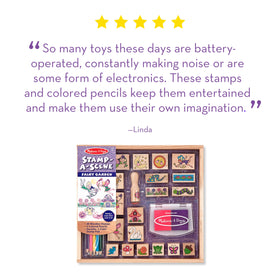 Melissa & Doug Stamp-a-Scene colored pencils for shading stamped images