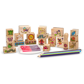 Melissa & Doug Stamp-a-Scene two-color stamp pad for pink and purple ink