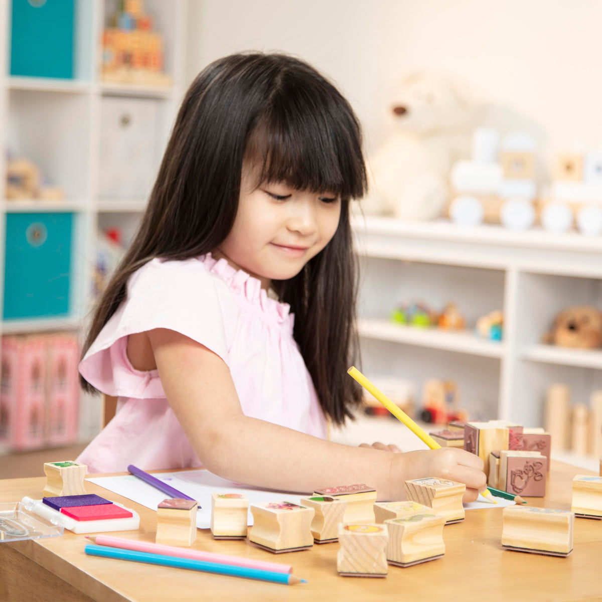 Melissa & Doug Stamp-a-Scene washable ink pad in pink and purple