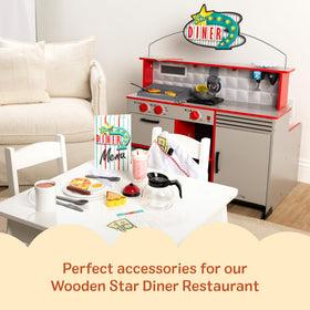 Star Diner plate and utensils set for complete dining scenarios