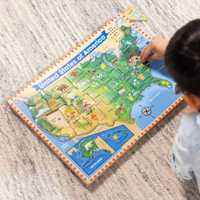 Melissa & Doug state piece illustrations showcase iconic imagery for recognition.