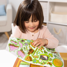 Melissa & Doug Open pages show stickers ready for quick sharing and creativity.