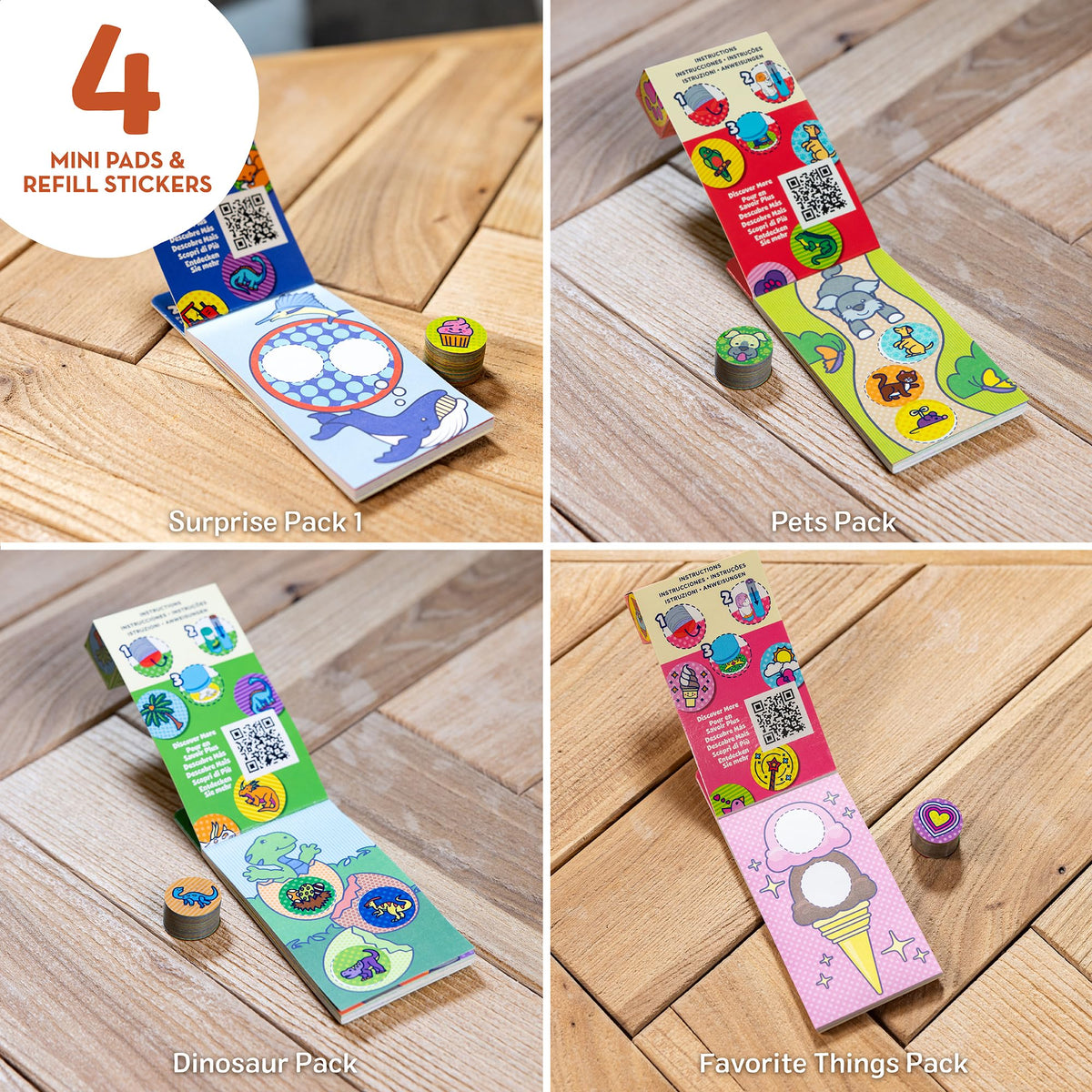 Melissa & Doug Sticker WOW! pets pad for quick, fidget-friendly crafts