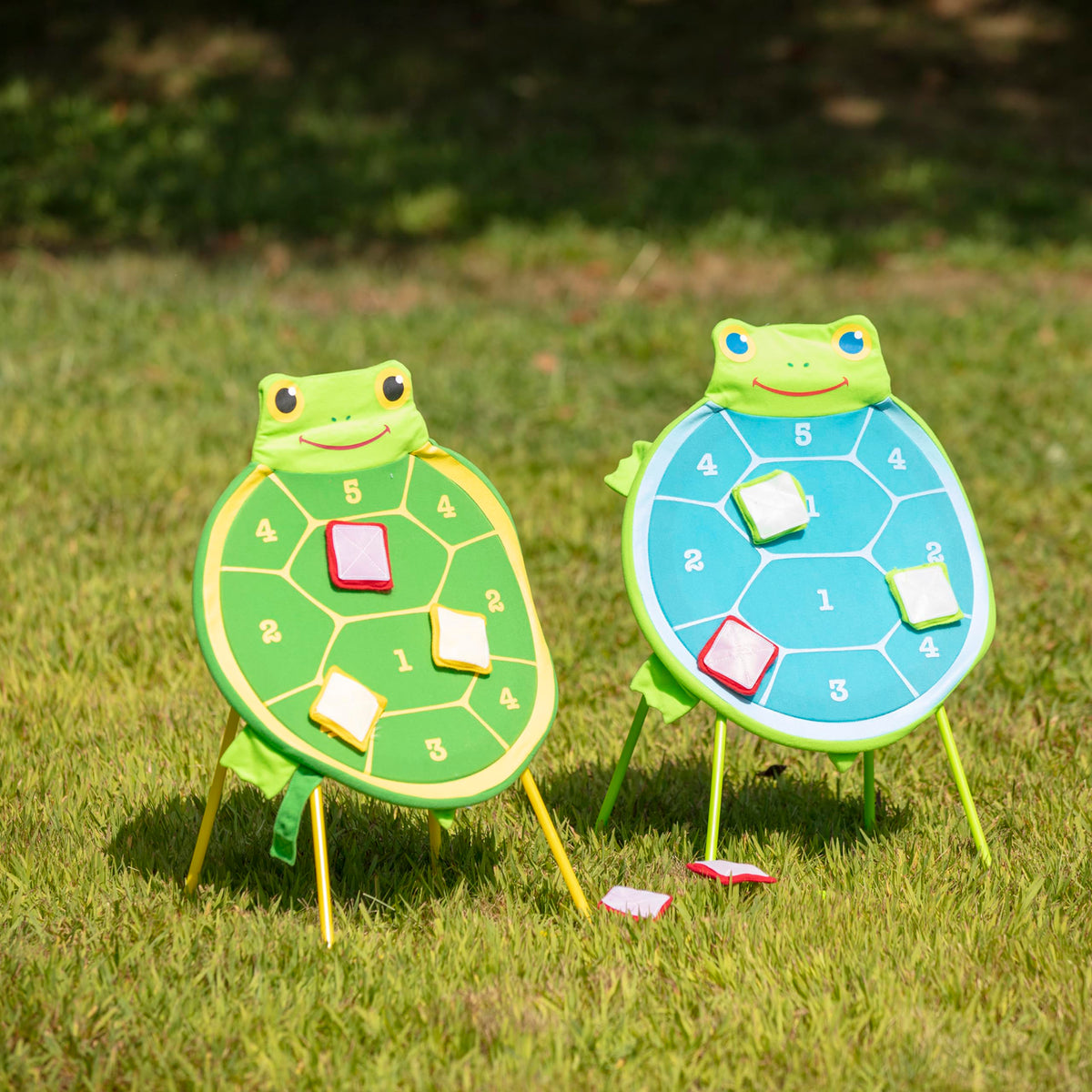Durable polyester fabric detail on Sunny Patch Dilly Dally Turtle Target Action Game