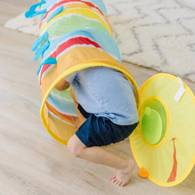 Melissa & Doug sturdy padded steel frame detail in Giddy Buggy tunnel