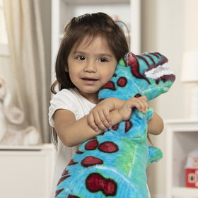 Easy spot-clean care keeps Melissa & Doug T-Rex plush fresh.