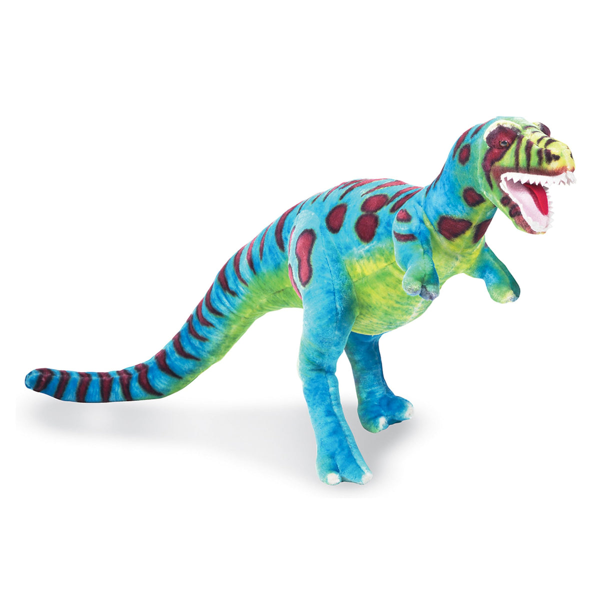 Sturdy interior structure supports pose-ready T-Rex plush.