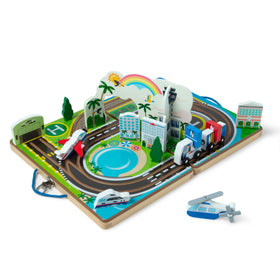 Melissa and Doug take-along airport play set offers portable pretend play on the go