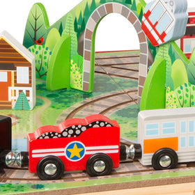 Melissa & Doug Take-Along Railroad FSC-certified materials support responsible sourcing.