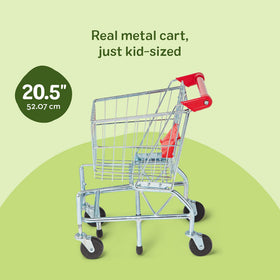 Melissa & Doug toy shopping cart fold-open seat for a doll or plush companion