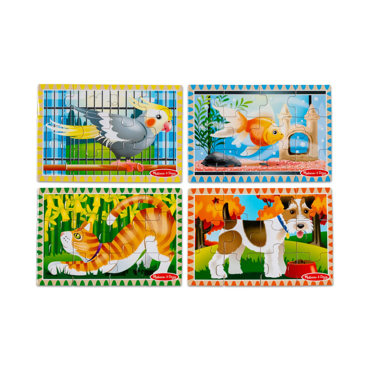 Melissa & Doug travel-friendly box with multiple puzzles for preschoolers on the go