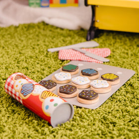 Melissa & Doug twelve sliceable cookies for sharing and role-play.