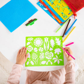 Melissa & Doug Created by Me two easy-grip crayons for small hands.