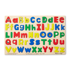 Melissa and Doug upper-lower case alphabet puzzle with bright letters for early reading
