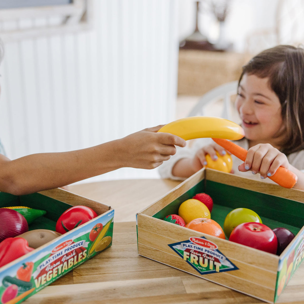 Melissa & Doug vegetables display perfect for restaurant or market role-play.