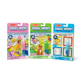 Melissa & Doug Water Wow 3-Pack colors-shapes pad reveals colors with water for learning.