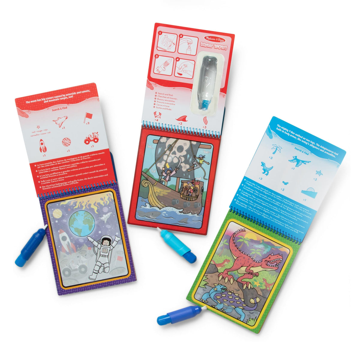 Melissa & Doug Water Wow adventure pages encourage independent, screen-free creativity.