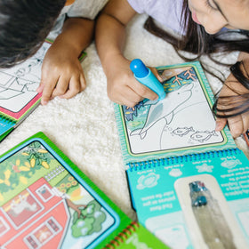 Melissa & Doug Water Wow drying pages enable quick reuse of the pad.