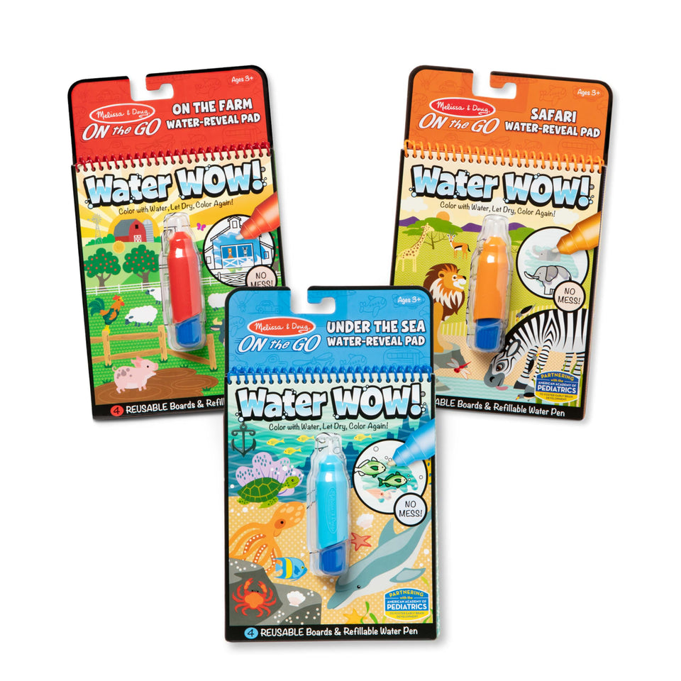 Melissa & Doug Water Wow Farm pad shows revealed scenes for mess-free play with water.
