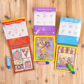 Reusable pads encourage quiet, mess-free play at home.
