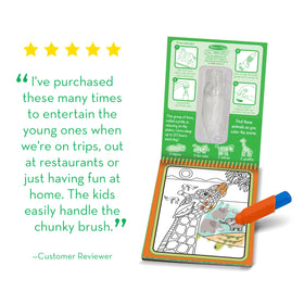 Melissa & Doug Water Wow highlights with water brush bring drawings to life.