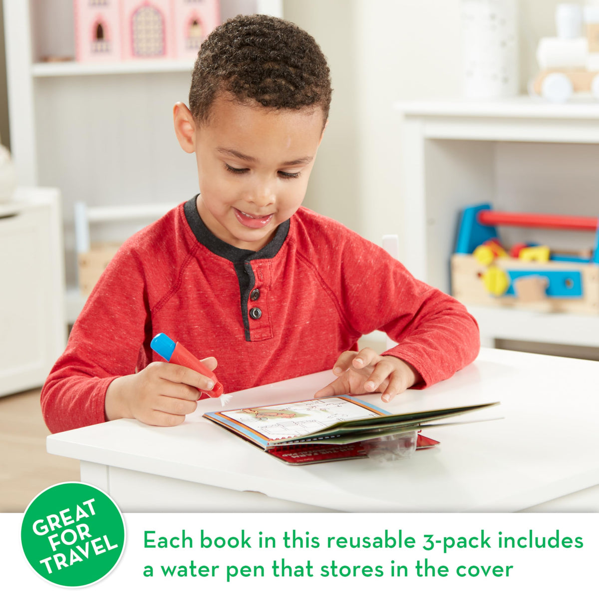 Melissa & Doug Water Wow Safari pad reveals animals with water for quiet, reusable fun.