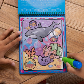 Spiral-bound Water Wow pad keeps pages secure and easy to flip.