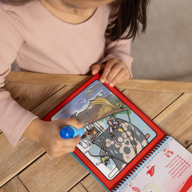 Melissa & Doug Water Wow spiral-bound pad promotes easy handling and reuse.