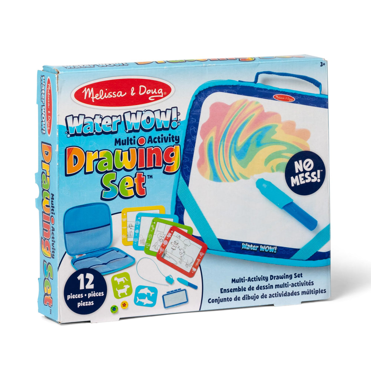 Travel-ready Water Wow setup shown in a compact case for families