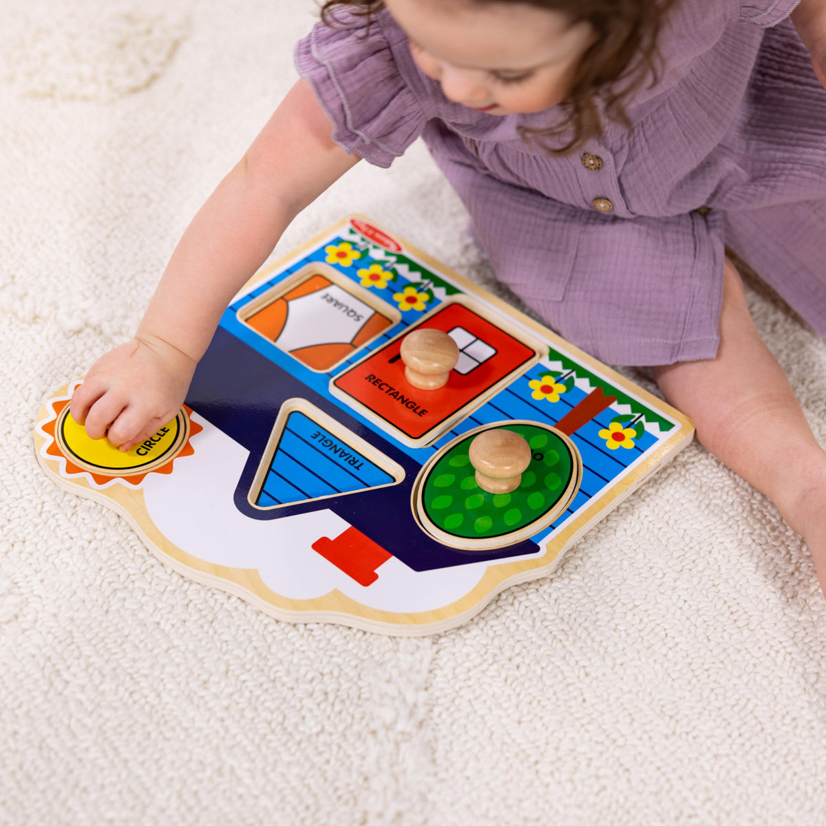 Natural wood finish and craftsmanship, Melissa & Doug, long-lasting toy for toddlers