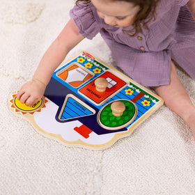 Natural wood finish and craftsmanship, Melissa & Doug, long-lasting toy for toddlers