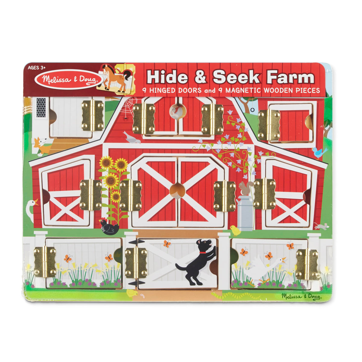 Melissa & Doug wooden activity board with barnyard magnets
