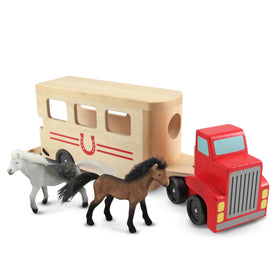 Melissa & Doug wooden big rig offers durable hands-on play.