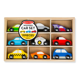 Each Melissa & Doug car is about four inches long for kid-friendly handling.